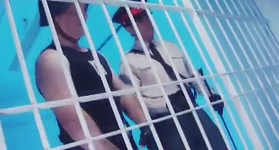 Never let me guard the jailhouse cause I'd be abusing prisoners all the time like this : video clip