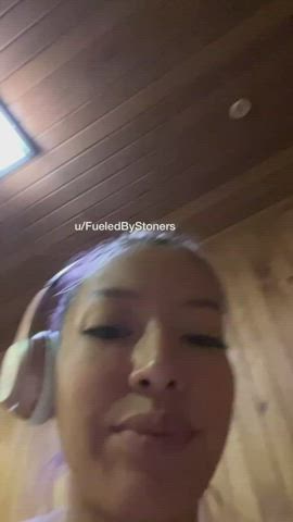 Built up the courage to show off at the gym sauna [gif] : video clip