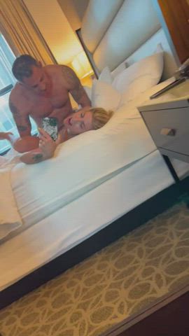 Cum covered fucking at the JW somewhere… my husband is a monster 😝 : video clip