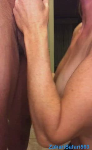 I used hotwife u/applejacks11 throat to lube my cock so I could fill her with a dripping creampie : video clip
