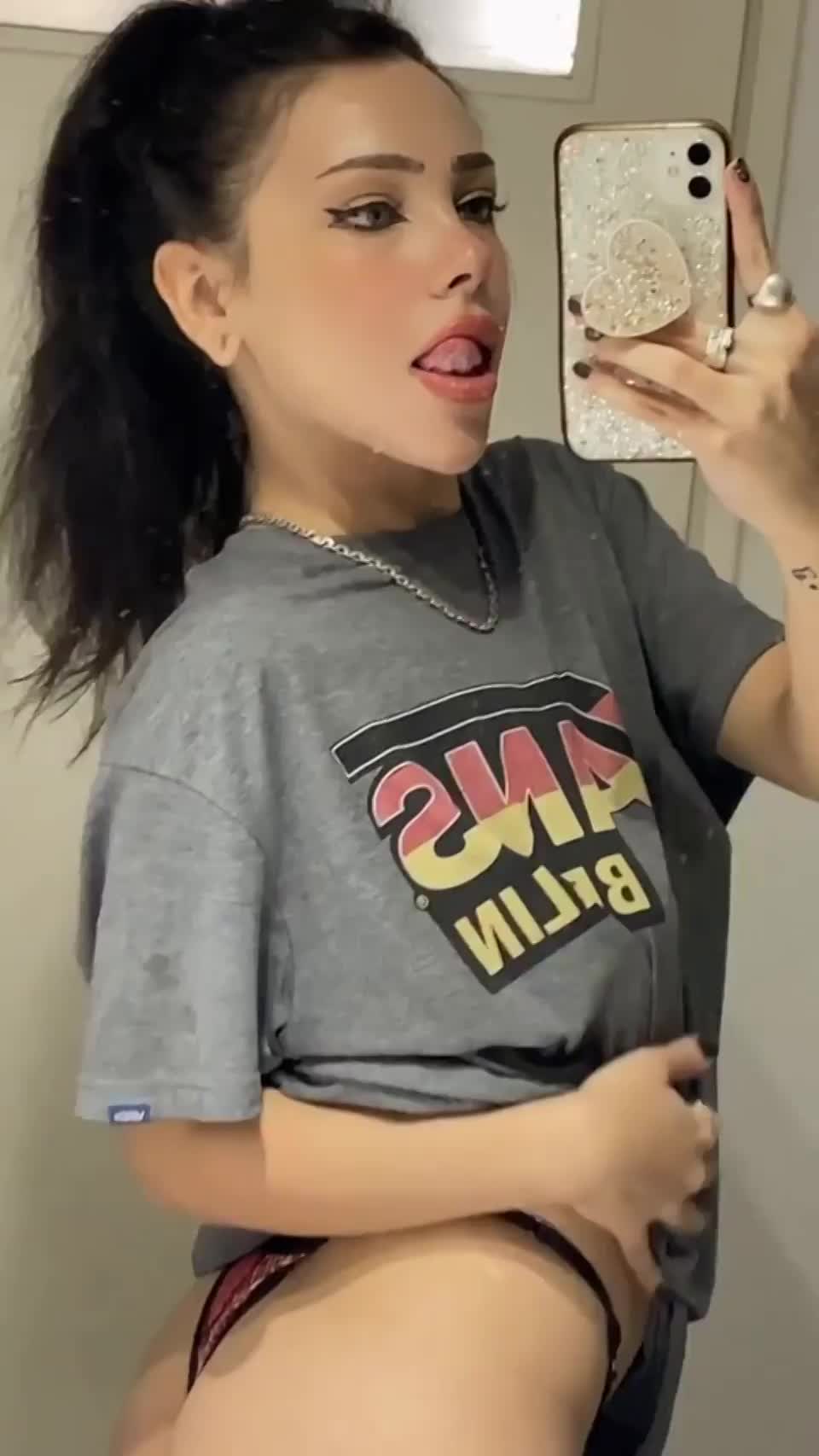 Do you like small tits like mine or are they too small?😍 : video clip