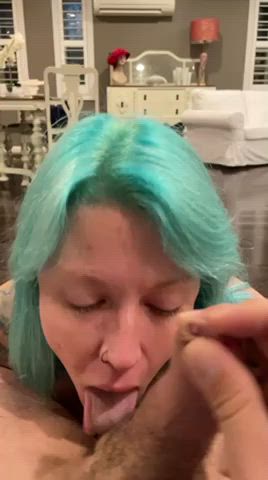 Licking his balls was all it took to finish him off on my face 😇 : video clip