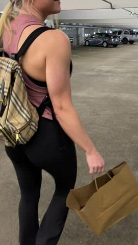Parking lots must see a lot of Tits [gif] : video clip