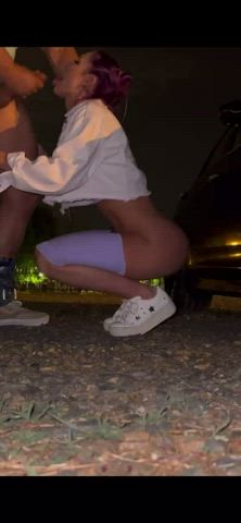 Taking his cum in public : video clip