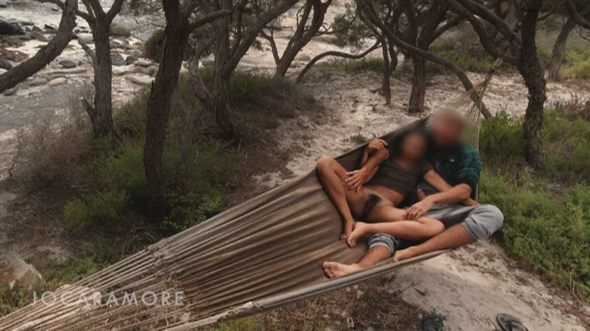 We fooled around in our hammock. : video clip