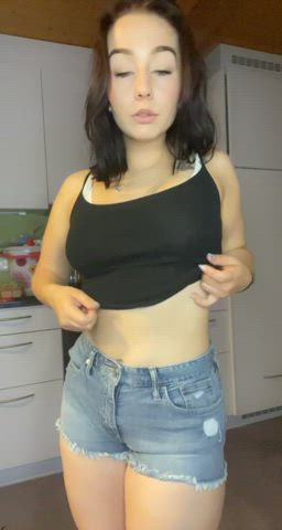 Do you like it when a little 18 years old undresses for you? : video clip
