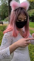 Would you fuck me in doggy on this bench? : video clip