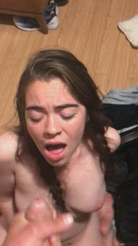 Sitting there and waiting patiently for cum : video clip