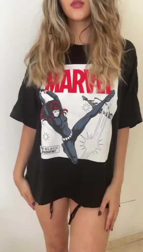 Wanna try my tits with my superpower? : video clip