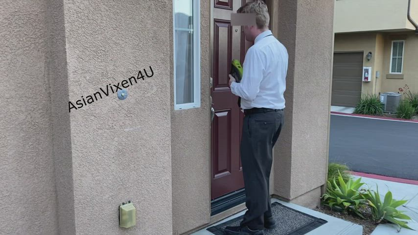 When a Mormon missionary knocks on your door, you convince him to keep his purity by entering the back door first. Then sprinkle holy water on you at the end : video clip