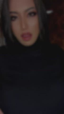 Can we ignore the fact my tits were bursting out that much i just spanked myself in the face lol : video clip