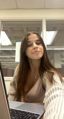 When school gets boring I get horny all the time.. and then stuff like this happens haha… i think my classmate saw me flashing my teen tits : video clip