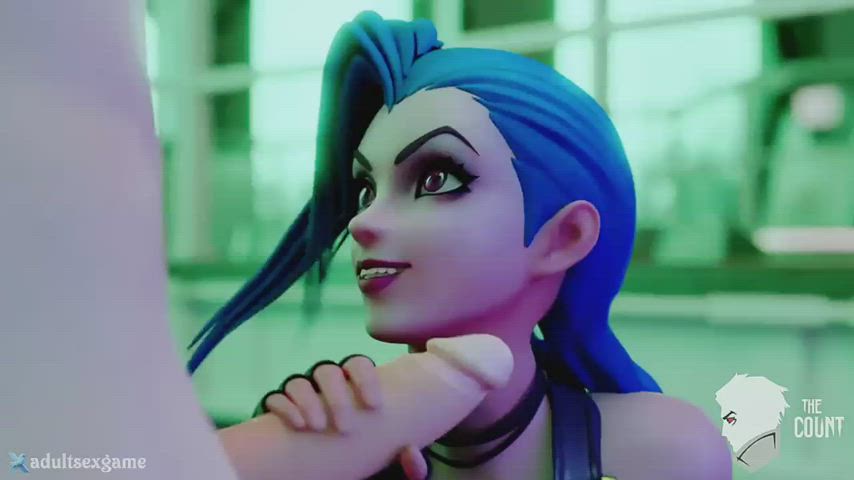 Jinx playing dick Cumming in mouth (TheCount) [League of Legends] : video clip
