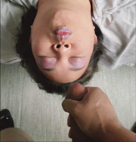 thick plastering facial for Thai gfs eyes (oc) : video clip