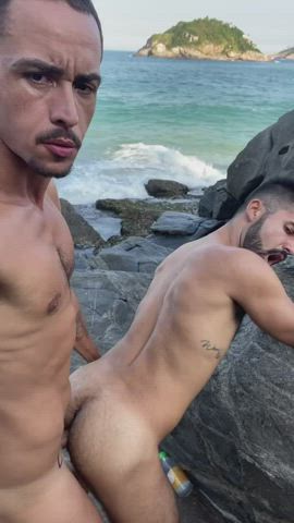 Fucking so good with my husband feeling the sea breeze. : video clip