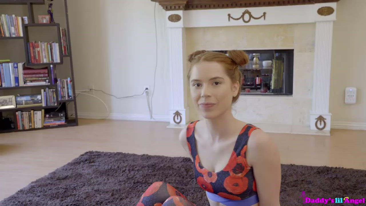 Blowjob Petite Pepper Hart Step-Daughter Yoga Anal Porn GIF by pornotree.com : video clip