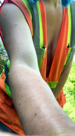 Who says I need a shirt under my safety vest 😸 [gif] : video clip