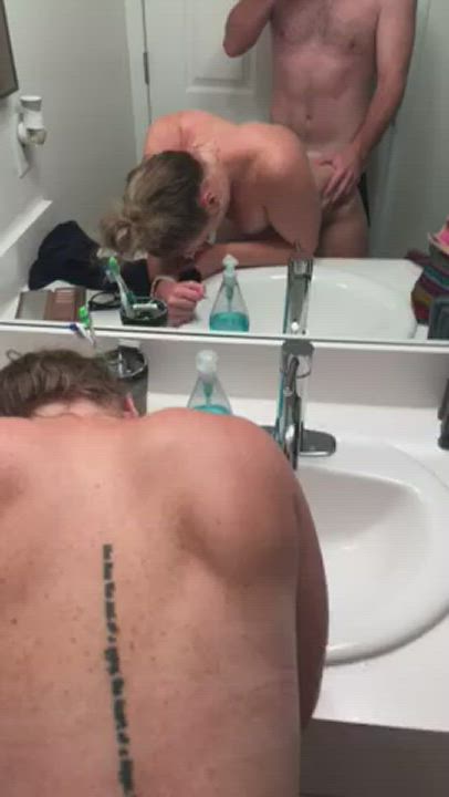 (F)(M) Had to make it quick while she got ready for work : video clip