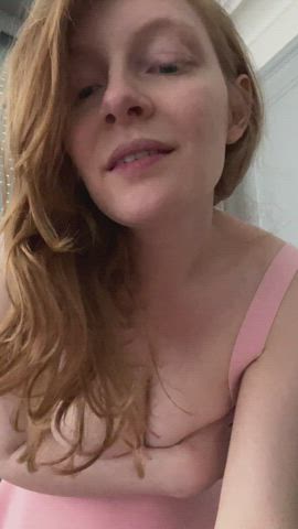 A busty redhead's attempt at seducing you! : video clip