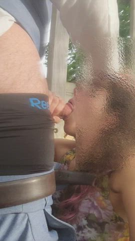I swallowed his cum after the ceremony and people were walking by. : video clip