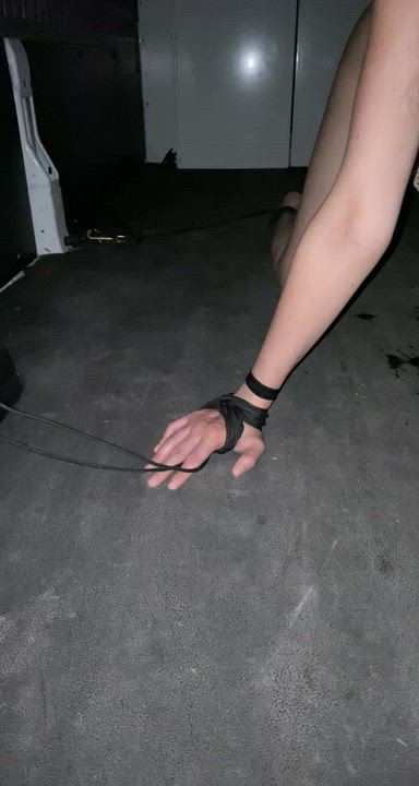 My friend picked me up in this cargovan and then tied me up, ball gagged me, fucked my ass, and then fucked my mouth until he came… this is how it started though [F] : video clip