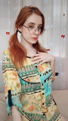 does my glasses and tits makes you hard? : video clip