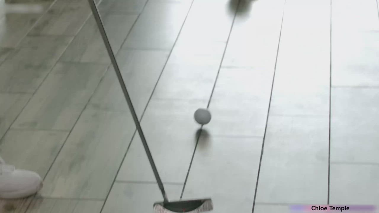 Chloe Temple working on her Golf game. : video clip