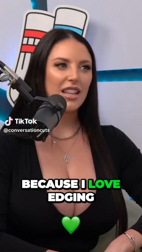When Angela White says the magic words that she loves to edge and she loves gooning! : video clip