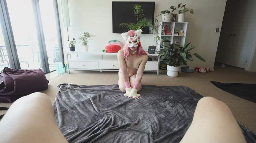 Imagine lapping at his hard, throbbing cock like this... [OC] : video clip