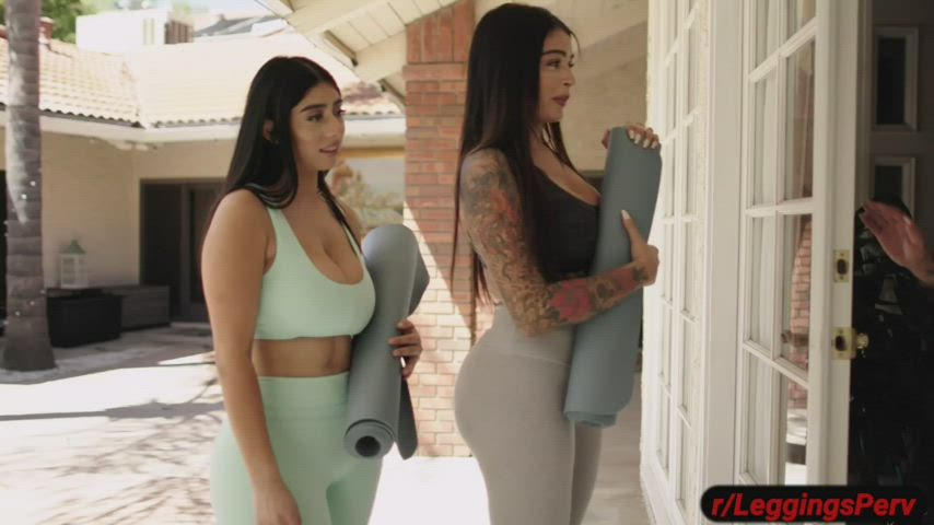 Sexy girls in yoga pants : video clip