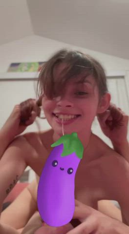 Ahegao Blowjob By 19 yr old ! : video clip