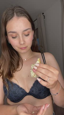 Should I put something else in my mouth? 😇 : video clip