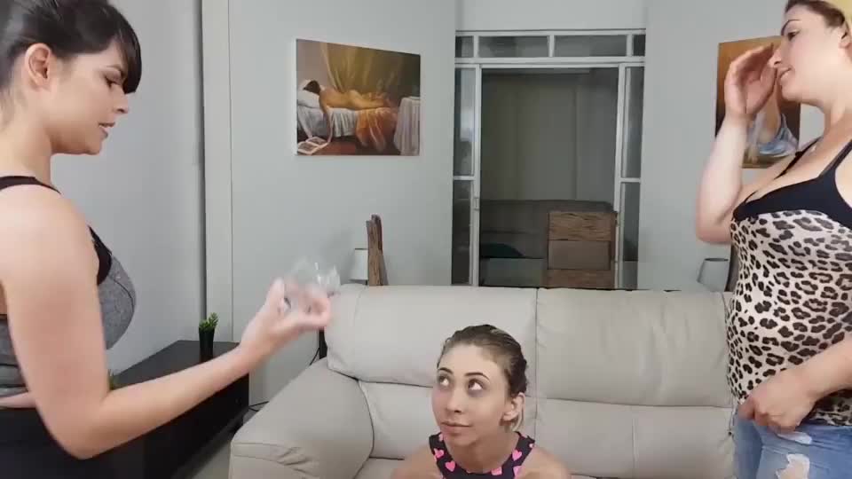 Incredible Lesbian Spit Domination! Two Girls Absolutely Glaze Their Slave With Spit! : video clip