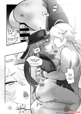 Hu Tao's Day Off 3(Nekone) [Genshin impact] : video clip
