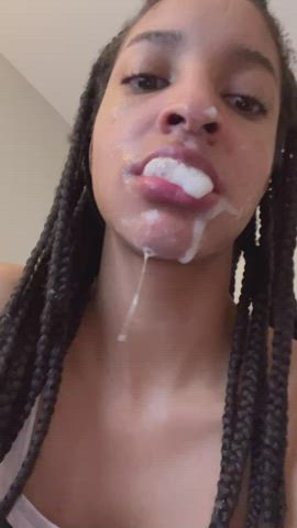 Cum In Mouth Cumshot Ebony Petite : video clip