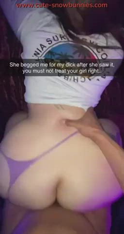 19 Years Old Amateur BBC Babe Big Ass Big Dick Big Tits Teen Porn GIF by snowbunniess : video clip