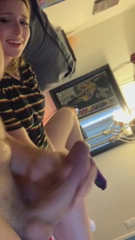 Would you let me suck your cock after watching you jerk off? : video clip