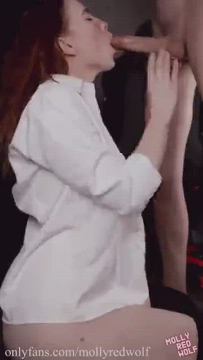 Hermione cosplayer enjoys giving blowjobs and deepthroating big cocks : video clip