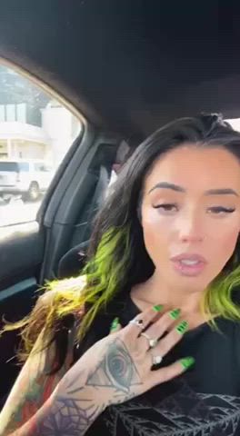 Quickie in my car before work in the parking lot… i just want my coworkers to see me ;) [gif] : video clip