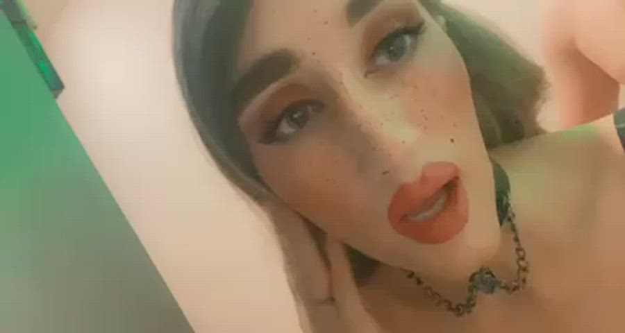 Would you stroke my girl cock while you breed me? : video clip
