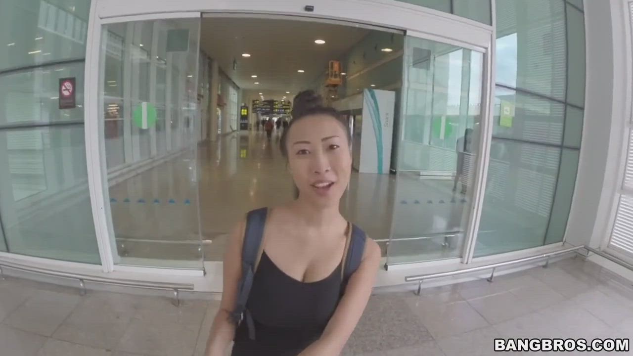 Sharon Lee - Big Tit Asian chick fucked in public : video clip