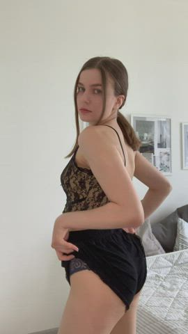 Want to grabs me by the waist and fill me up from behind? : video clip
