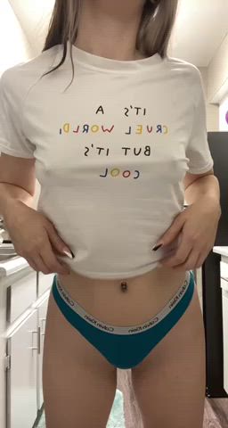 Tiny titty drop (; : video clip