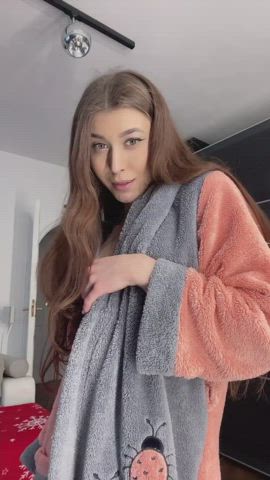 Would you like to feel my hard nipples in your mouth : video clip