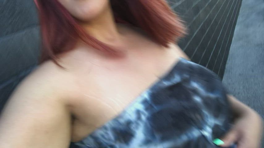 Public flash and bounce <3 I wonder how many people noticed... : video clip