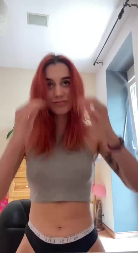 be honest, would you fuck a redhead with tiny boobs? : video clip