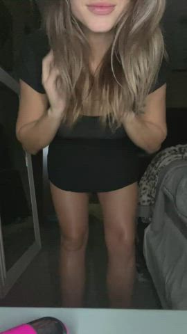 Striptease for hubby in my bulls fav little black dress : video clip