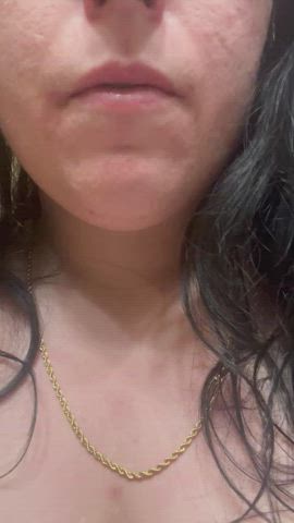 Watch a huge cum shot drip from my mouth 🥳😜 : video clip