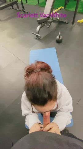Getting my ass covered in cum at the gym!! : video clip
