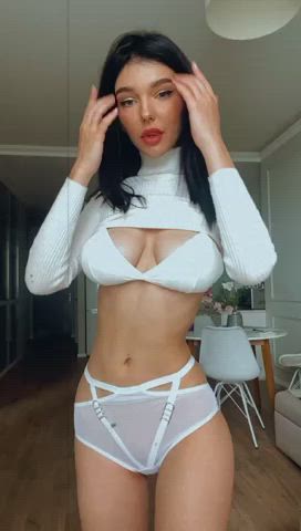 Small and busty you like? : video clip